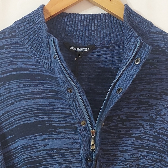 Akuaku sweaters size large color blue and black - Picture 4 of 14